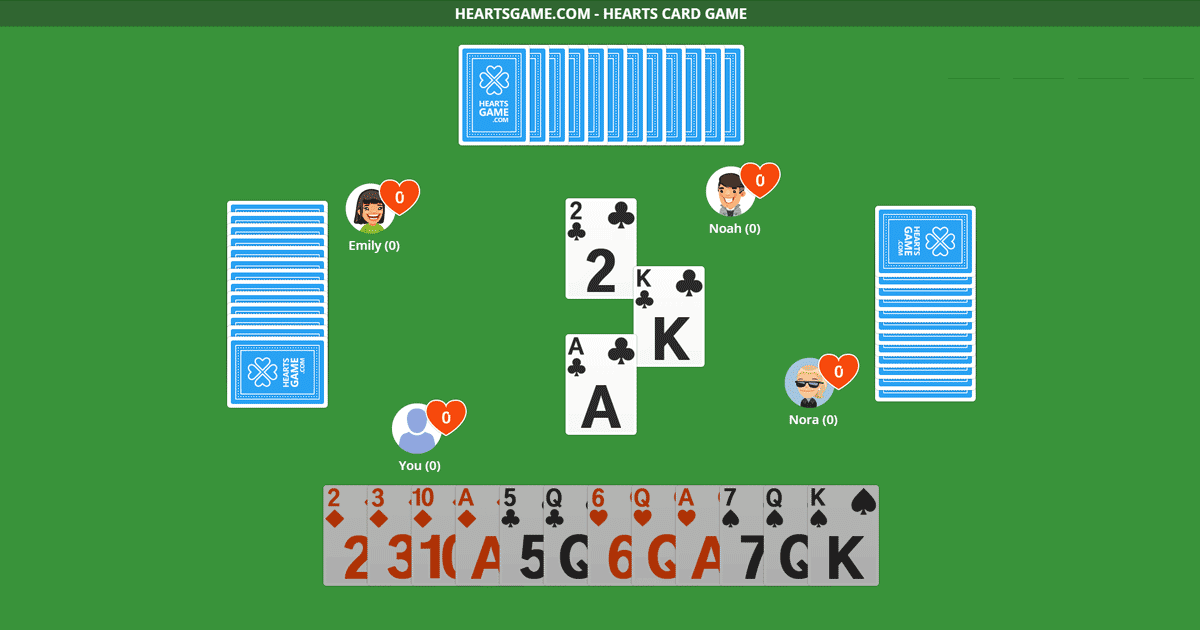 🕹️ Play Hearts Game: Free Online Single Player Hearts Video Game for Kids  & Adults